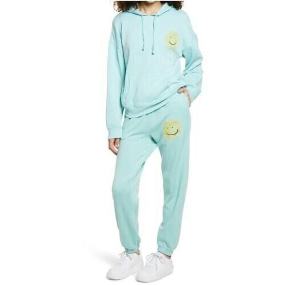 BP Gender Inclusive Graphic Hoodie In Teal Angle Painted Smiley‎ Small MSRP $49 - Picture 5 of 9